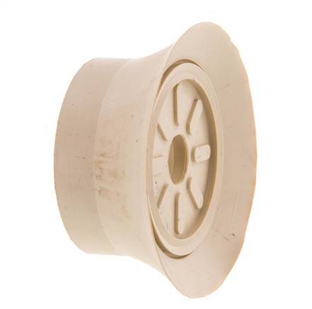 70mm Vlak NR Beige Vacuümzuignap G 1/4 inch Binnendraad Slag 6mm Dunne lippen