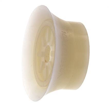 70mm Vlak siliconen Helder Vacuümzuignap G 1/4 inch Binnendraad Slag 6mm Dunne lippen