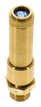 G 1/2'' Brass Pre-Set Safety Valve 11.9 bar (172.6 psi) DN 10