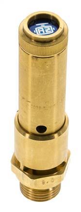 G 1/2'' Brass Pre-Set Safety Valve 33.5 bar (485.88 psi) DN 10