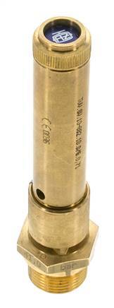 G 3/4'' Brass Pre-Set Safety Valve 49.5 bar (717.95 psi) DN 10