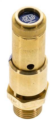 G 1/2'' Brass Pre-Set Safety Valve 7.1 bar (102.98 psi) DN 10