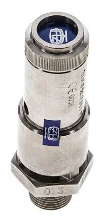 G 3/4'' Nickel-plated Brass Pre-Set Safety Valve 16 bar (232.06 psi) DN 10