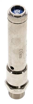 G 1/2'' Nickel-plated Brass Pre-Set Safety Valve 44 bar (638.18 psi) DN 10