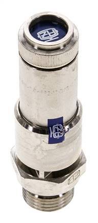 G 1/2'' Nickel-plated Brass Pre-Set Safety Valve 5 bar (72.52 psi) DN 10