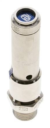 G 1/2'' Nickel-plated Brass Pre-Set Safety Valve 25 bar (362.6 psi) DN 10