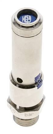 G 1/2'' Nickel-plated Brass Pre-Set Safety Valve 10 bar (145.04 psi) DN 10