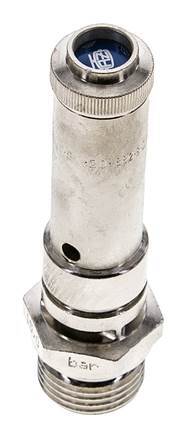 G 1/2'' Nickel-plated Brass Pre-Set Safety Valve 15 bar (217.56 psi) DN 8