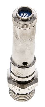 G 1/2'' Nickel-plated Brass Pre-Set Safety Valve 16 bar (232.06 psi) DN 8