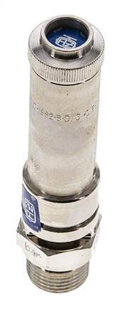 G 3/8'' Nickel-plated Brass Pre-Set Safety Valve 16 bar (232.06 psi) DN 8
