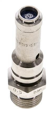 G 1/2'' Nickel-plated Brass Pre-Set Safety Valve 3 bar (43.51 psi) DN 8