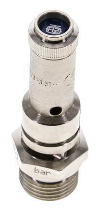 G 1/2'' Nickel-plated Brass Pre-Set Safety Valve 11.5 bar (166.8 psi) DN 8