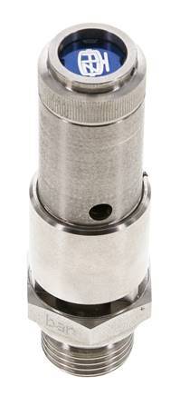 G 1/2'' Stainless steel 316 Ti Pre-Set Safety Valve 1.5 bar (21.76 psi) DN 10