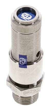 G 1/2'' Stainless steel 316 Ti Pre-Set Safety Valve 1.5 bar (21.76 psi) DN 10