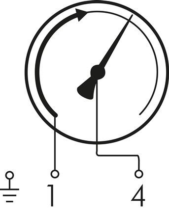 Contact Pressure Gauge NC 0..6bar (87psi) Stainless Steel 100mm Class 1 Below Connection