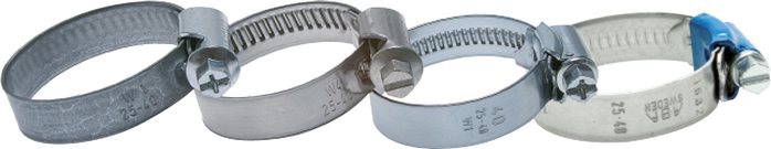 110 - 130 mm Hose Clamp with a Galvanised Steel 12 mm band - Aba [2 Pieces]