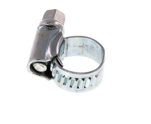 8 - 12 mm Hose Clamp with a Galvanised Steel 9 mm band - Ideal [10 Pieces]
