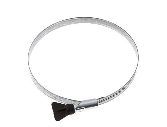 130 - 150 mm Hose Clamp with a Galvanised Steel 12 mm band With Butterfly Handle - Norma [2 Pieces]