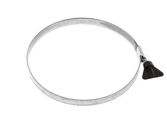 130 - 150 mm Hose Clamp with a Galvanised Steel 12 mm band With Butterfly Handle - Norma [2 Pieces]