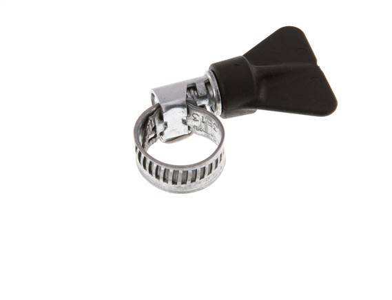 10 - 16 mm Hose Clamp with a Galvanised Steel 9 mm band With Butterfly Handle - Norma [5 Pieces]