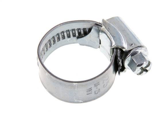 16 - 25 mm Hose Clamp with a Galvanised Steel 12 mm band - Ideal [10 Pieces]