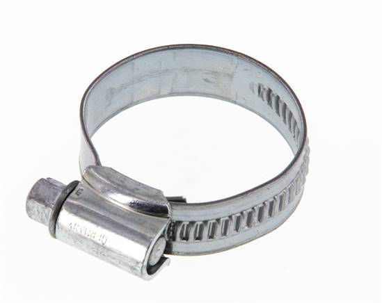 20 - 32 mm Hose Clamp with a Galvanised Steel 12 mm band - Ideal [5 Pieces]