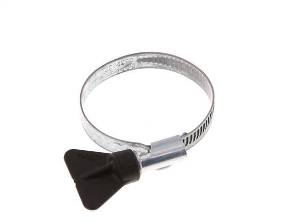 35 - 50 mm Hose Clamp with a Galvanised Steel 9 mm band With Butterfly Handle - Norma [5 Pieces]