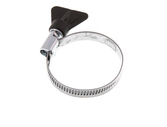 35 - 50 mm Hose Clamp with a Galvanised Steel 9 mm band With Butterfly Handle - Norma [5 Pieces]