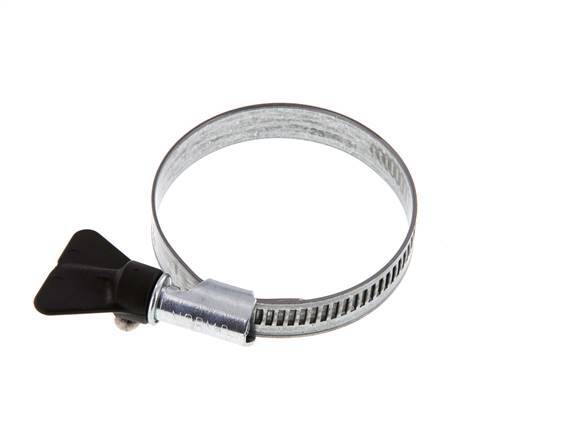 40 - 60 mm Hose Clamp with a Galvanised Steel 12 mm band With Butterfly Handle - Norma [5 Pieces]