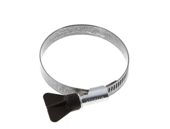 50 - 70 mm Hose Clamp with a Galvanised Steel 12 mm band With Butterfly Handle - Norma [5 Pieces]