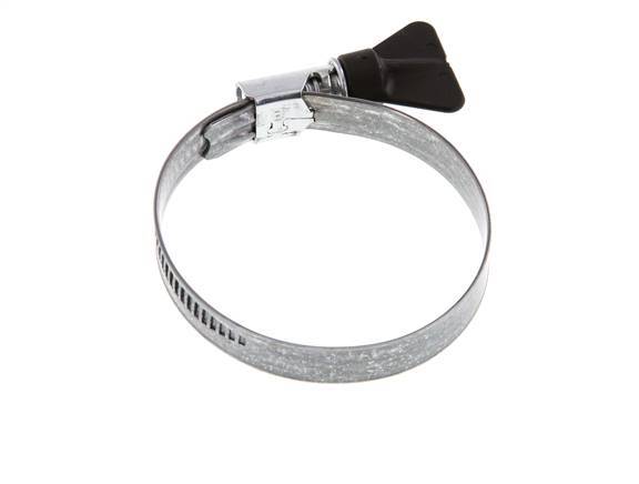 50 - 70 mm Hose Clamp with a Galvanised Steel 12 mm band With Butterfly Handle - Norma [5 Pieces]