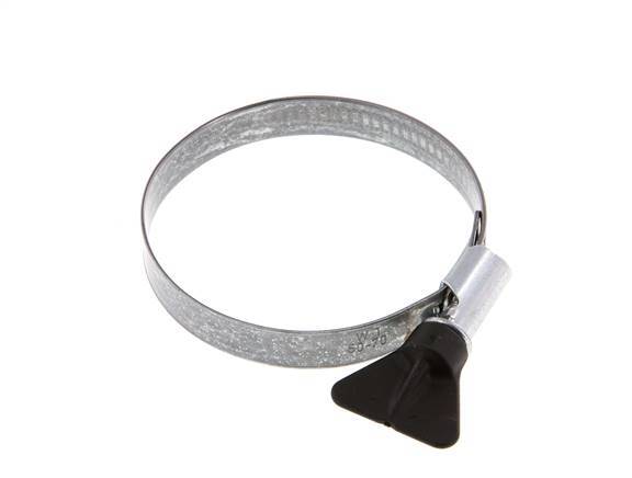 50 - 70 mm Hose Clamp with a Galvanised Steel 12 mm band With Butterfly Handle - Norma [5 Pieces]