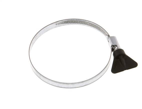 70 - 90 mm Hose Clamp with a Galvanised Steel 9 mm band With Butterfly Handle - Norma [5 Pieces]