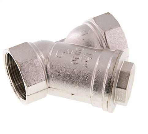 G1 1/2'' Y-Filter 0.5mm Vernikkeld Messing NBR 20bar