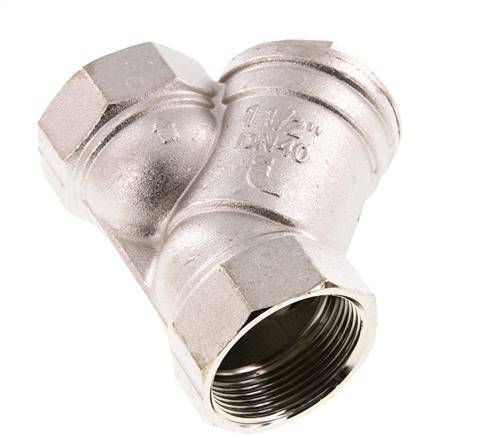 G1 1/2'' Y-Filter 0.5mm Vernikkeld Messing NBR 20bar