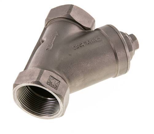 G1 1/2'' Y-Strainer 1mm 18-Mesh Stainless Steel PTFE 40bar/580psi