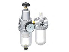 FRL 2-Delig G3/8'' 800l/min 0.5-10.0bar/7-145psi Semi-Automatische Beschermkooi Polycarbonaat Standaard 2