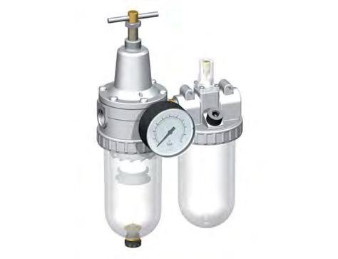 FRL 2-Part G1/2'' 2100 l/min 0.5-16.0bar/7-232psi Auto Polycarbonate Standard 3