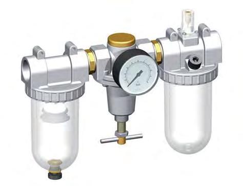 FRL 3-Part G1'' 3200 l/min 0.5-10.0bar/7-145psi Semi-Auto Polycarbonate Standard 3