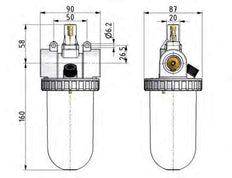 Lubricator G1'' Polycarbonate Standard 3