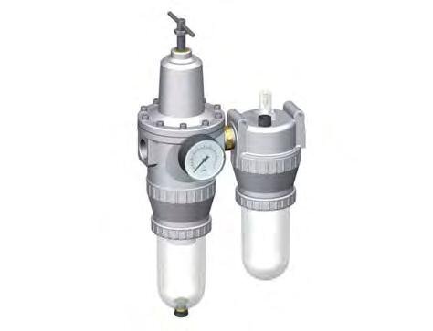 FRL 2-Part G1'' 4000 l/min 0.5-16.0bar/7-232psi Auto Polycarbonate Standard 5