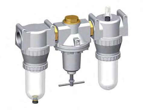 FRL 3-Part G1 1/2'' 4900 l/min 0.5-10.0bar/7-145psi Semi-Auto Polycarbonate Standard 5