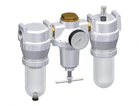 FRL 3-Part G1'' 4900 l/min 0.5-10.0bar/7-145psi Auto Polycarbonate Standard 5