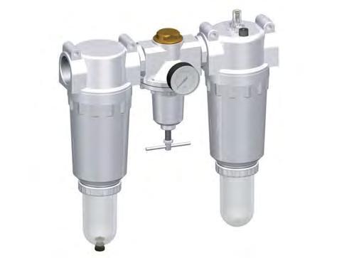 FRL 3-Delig G2'' 18500l/min 0.5-10.0bar/7-145psi Semi-Auto Polycarbonaat Standaard 8