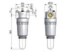 Lubricator G1 1/2'' Metal Standard 8