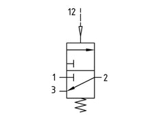 3/2 Valve G1 Pneumatic Operated 12500 l/min Futura 4