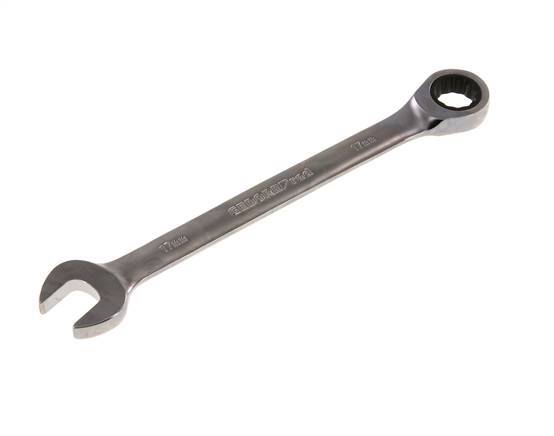 17mm Gedore Red Open End Wrench With Ratchet End
