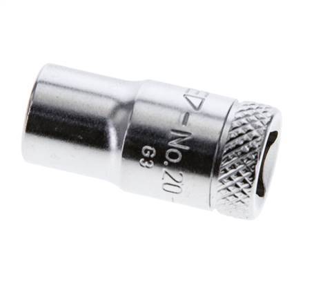 1/4" Gedore Dopsleutel voor 7mm Buitenzeskantbouten