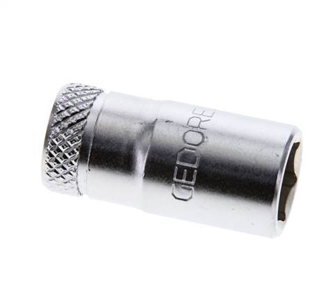 1/4" Gedore Dopsleutel voor 8mm Buitenzeskantbouten