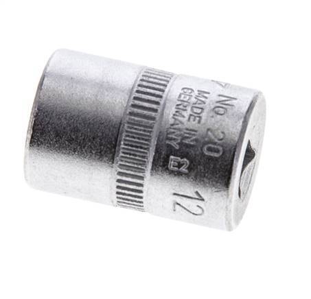 1/4" Gedore Dopsleutel voor 12mm Buitenzeskantbouten